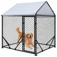 Thumbnail for Dog Run Outdoor Kennel with Roof Cover
