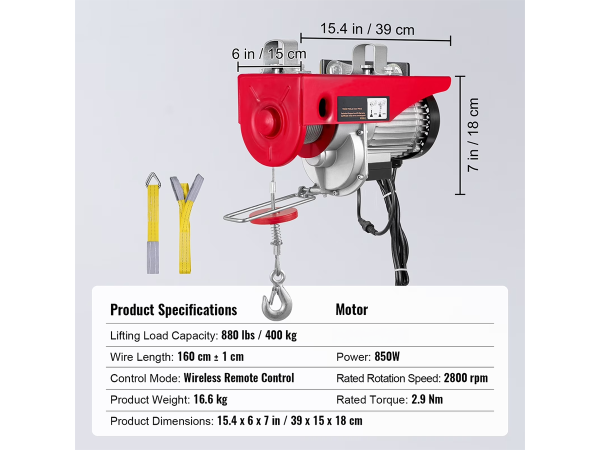 Electric Hoist Winch 400kg