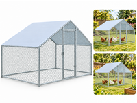 Thumbnail for Outdoor Chicken Run with Roof Cover