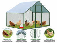 Thumbnail for Outdoor Chicken Run with Roof Cover