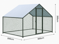 Thumbnail for Outdoor Chicken Run with Roof Cover