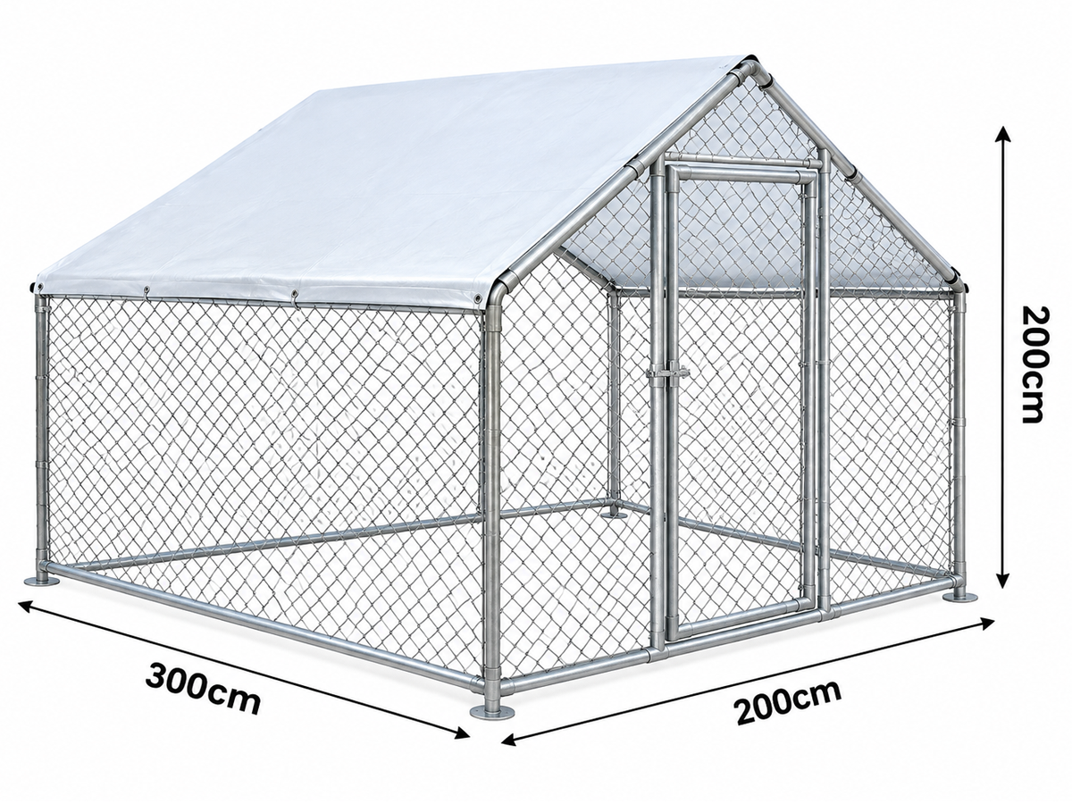 Outdoor Chicken Run with Roof Cover