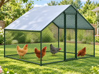 Thumbnail for Outdoor Chicken Run with Roof Cover