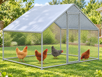 Thumbnail for Outdoor Chicken Run with Roof Cover