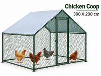 Thumbnail for Outdoor Chicken Run with Roof Cover
