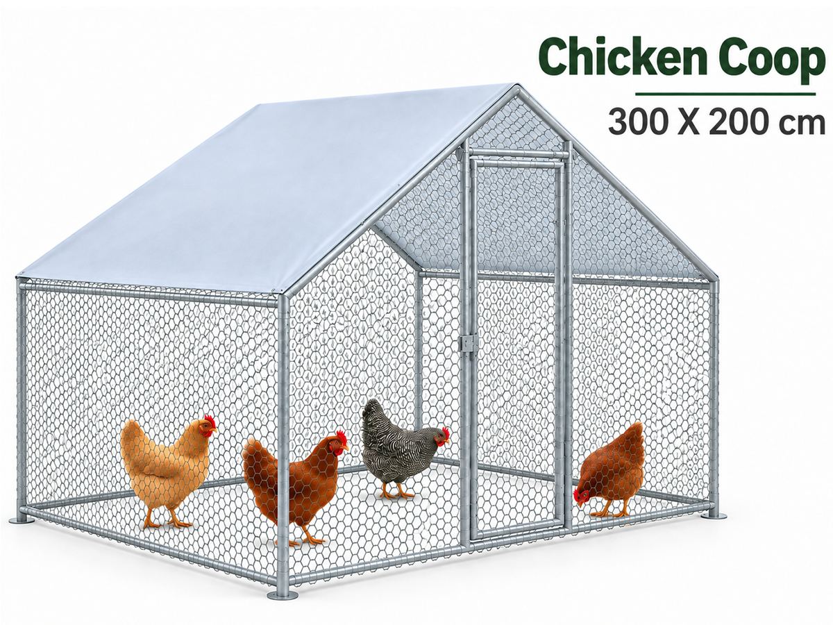 Outdoor Chicken Run with Roof Cover