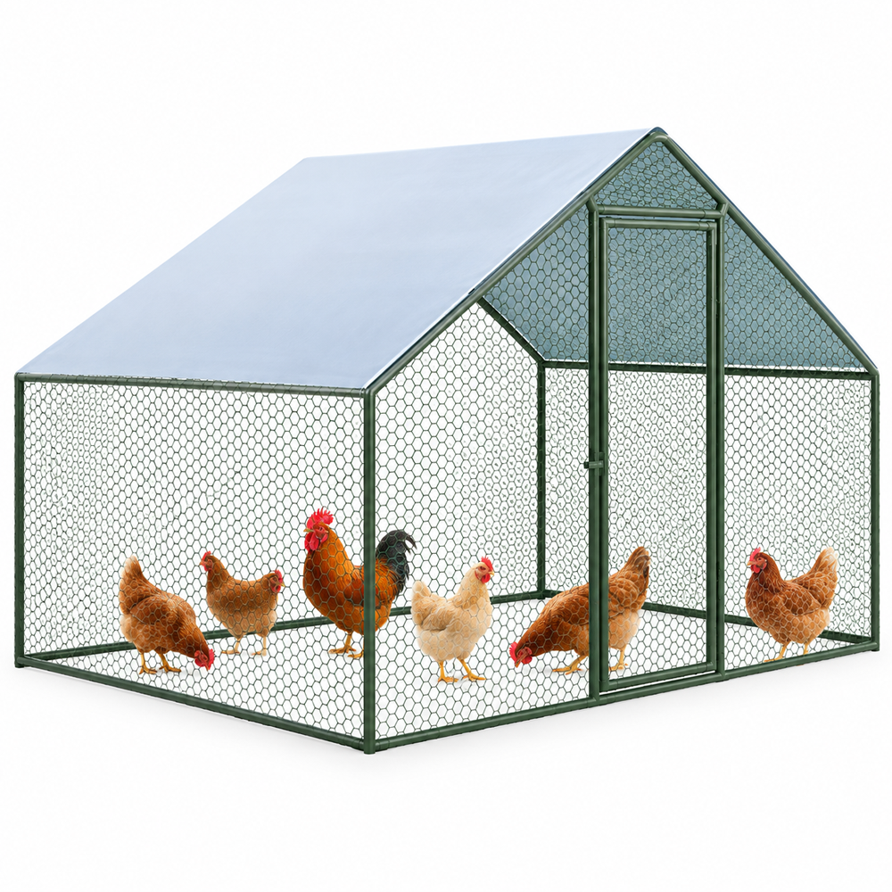 Outdoor Chicken Run with Roof Cover