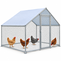 Thumbnail for Outdoor Chicken Run with Roof Cover