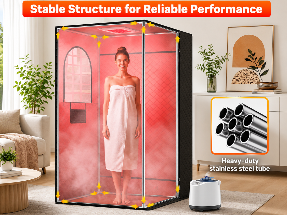 Steam Sauna with Red Light Therapy