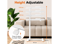 Thumbnail for Adjustable Overbed Table with Tilting Desktop