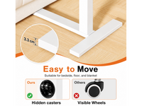 Thumbnail for Adjustable Overbed Table with Tilting Desktop
