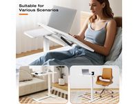 Thumbnail for Adjustable Overbed Table with Tilting Desktop