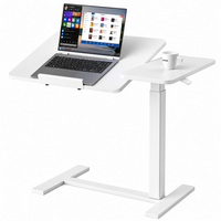 Thumbnail for Adjustable Overbed Table with Tilting Desktop