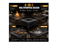 Thumbnail for Fire Pit Barbecue Grill Table