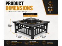 Thumbnail for Fire Pit Barbecue Grill Table