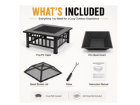 Thumbnail for Fire Pit Barbecue Grill Table