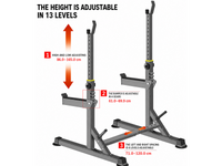Thumbnail for Adjustable Barbell Squat Rack Stand