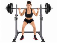 Thumbnail for Adjustable Barbell Squat Rack Stand