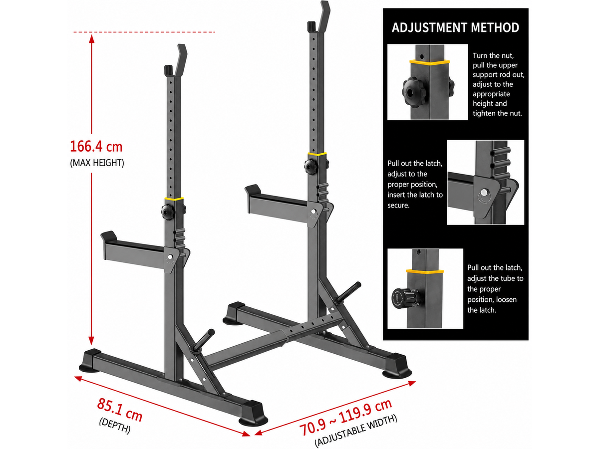 Adjustable Barbell Squat Rack Stand