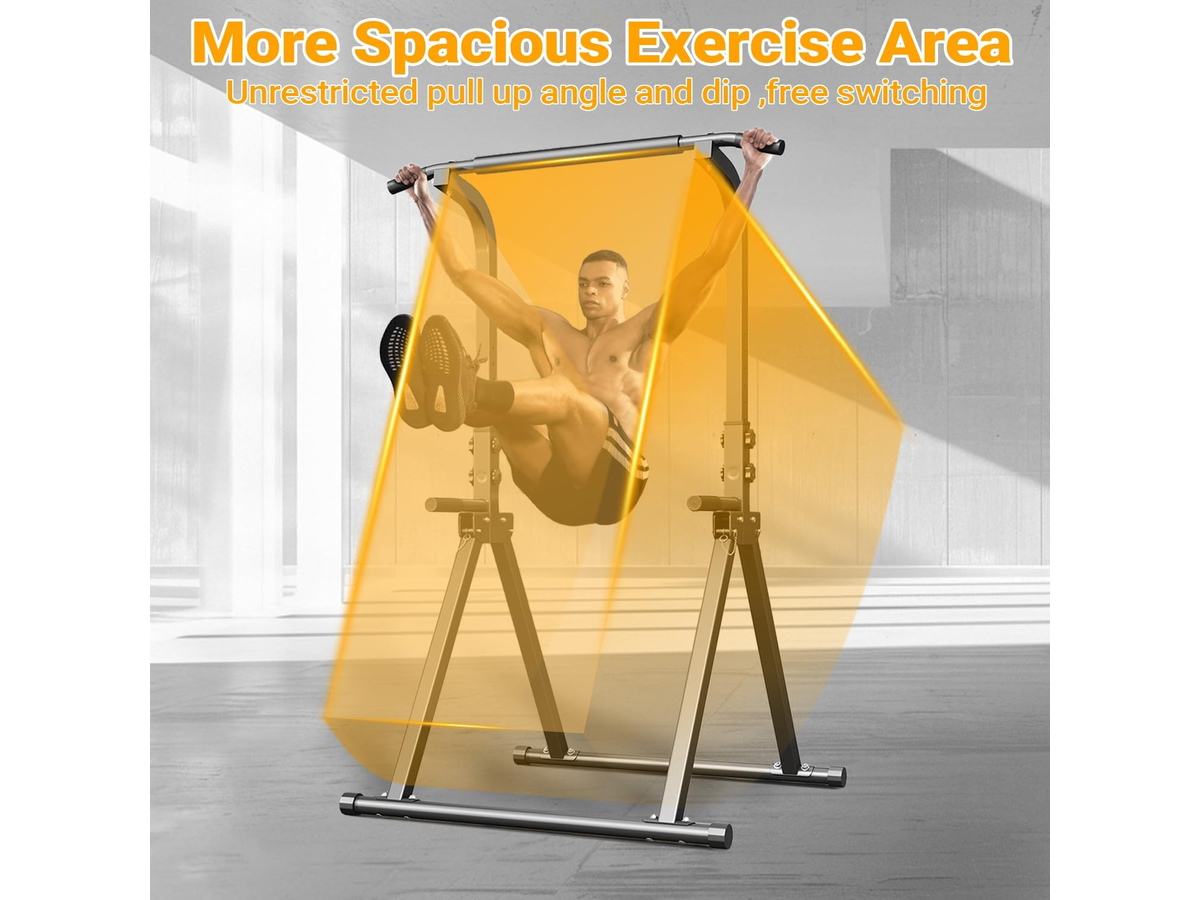 Power Tower Pull Up Bar Dip Station Bench Foldable