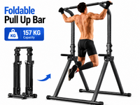 Thumbnail for Power Tower Pull Up Bar Dip Station Bench Foldable
