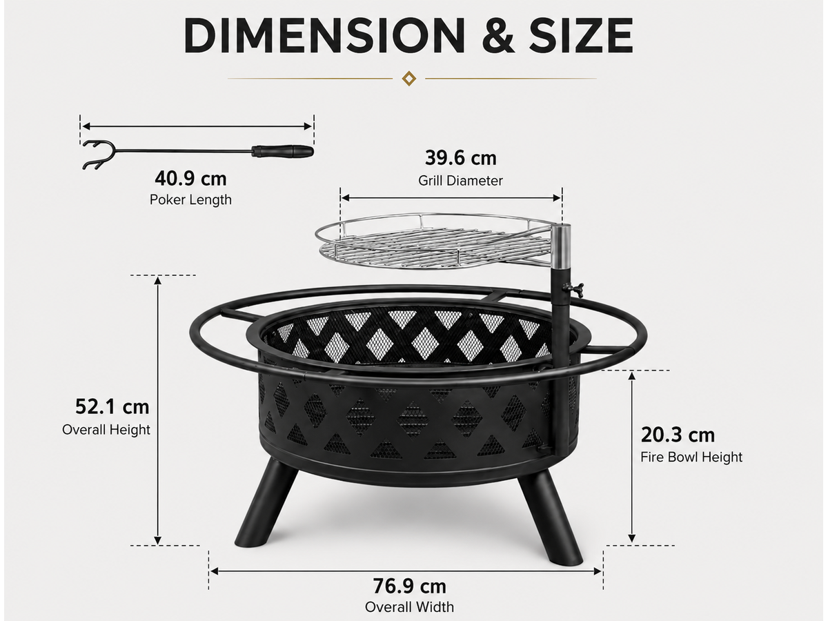 Fire Pit Barbecue Grill