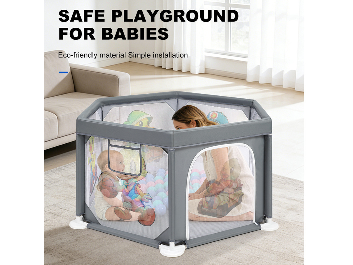 Baby Playpen Grey