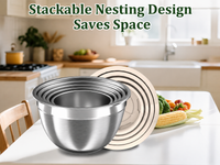 Thumbnail for Stainless Steel Mixing Bowls with Lids Set