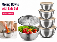 Thumbnail for Stainless Steel Mixing Bowls with Lids Set