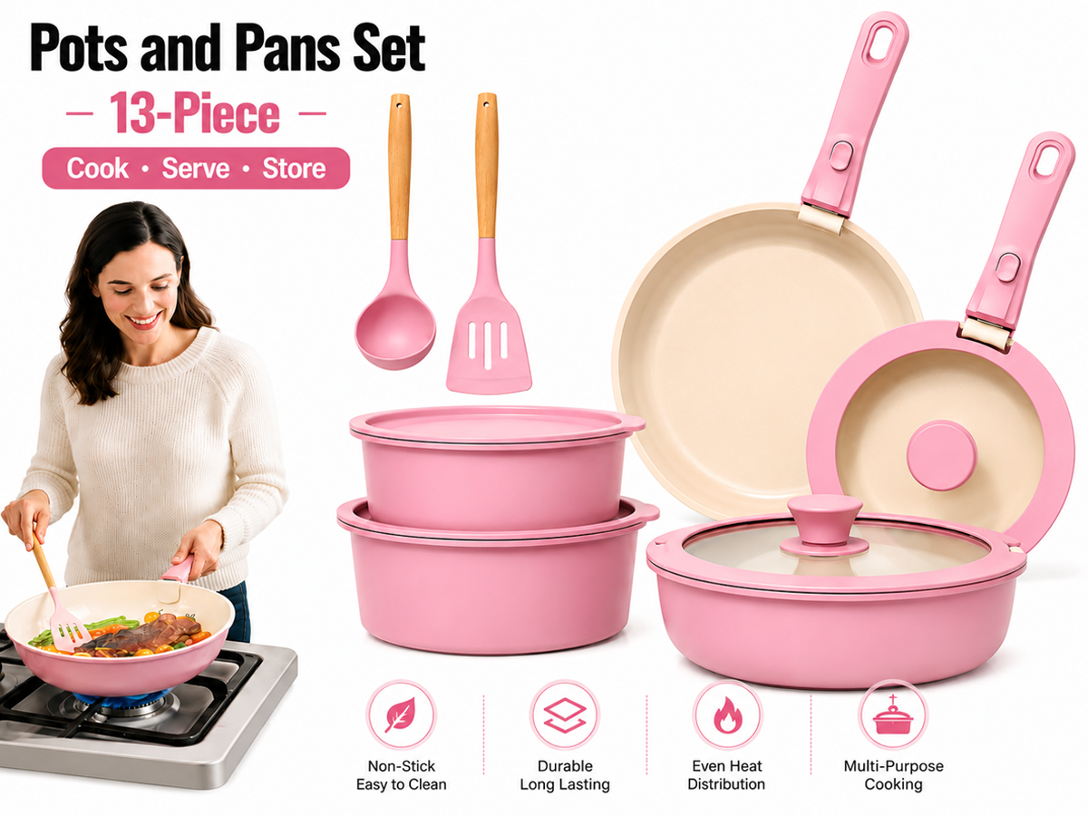 Non stick Cookware Set Kitchen Pots and Pans Set