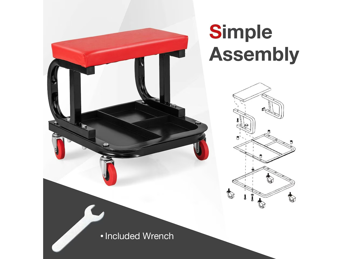 Rolling Workshop Creeper Mechanic Stool