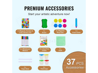 Thumbnail for Wooden Art Easel Whiteboard Chalkboard with Paper Roll