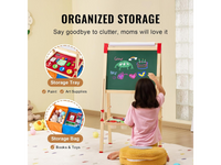 Thumbnail for Wooden Art Easel Whiteboard Chalkboard with Paper Roll