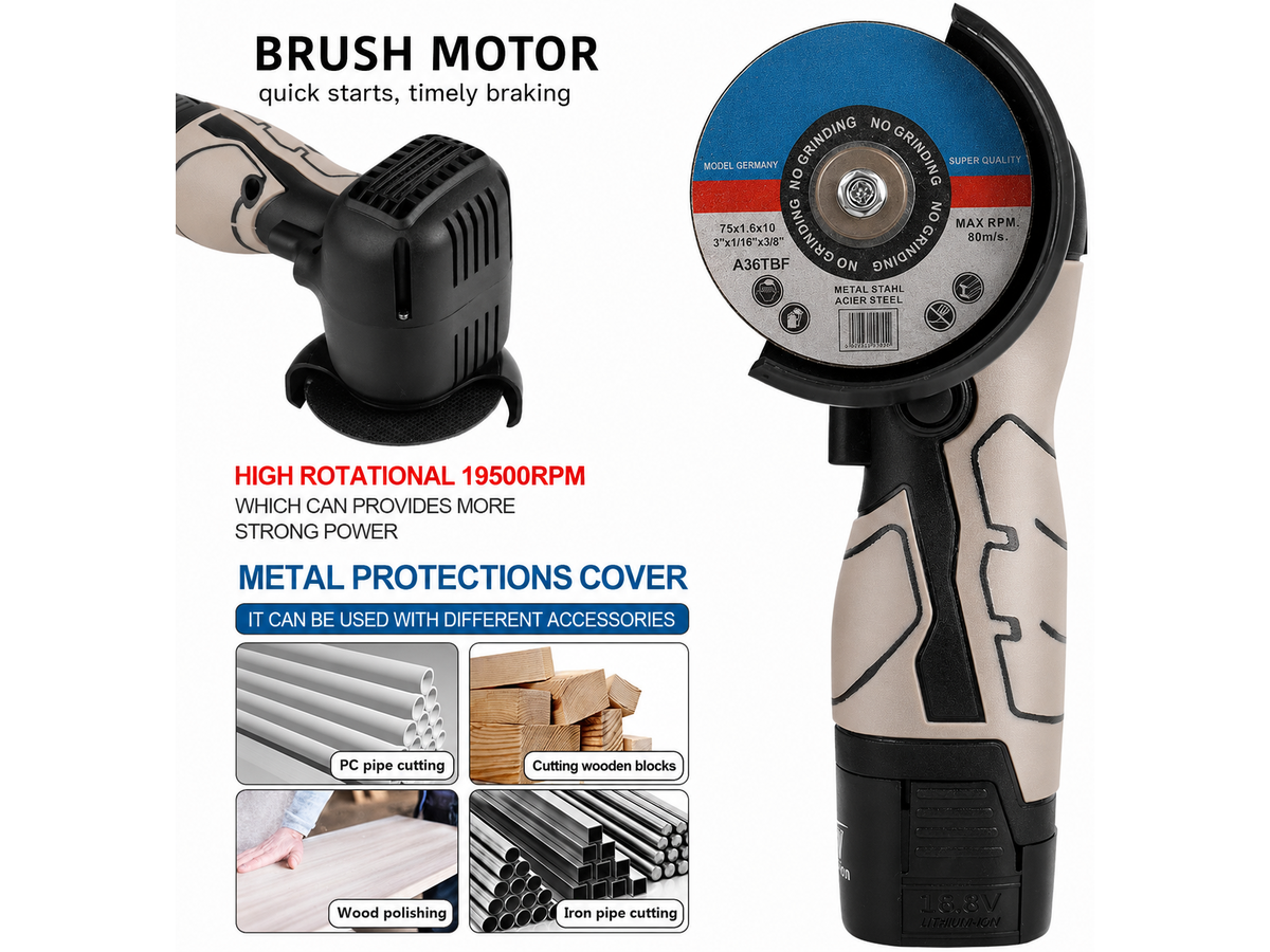 Cordless Electric Angle Grinder