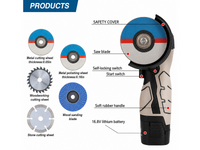 Thumbnail for Cordless Electric Angle Grinder