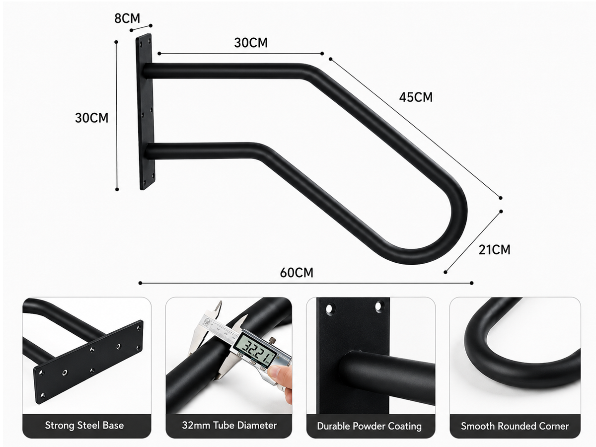 Wall Mount Handrail for Outdoor Steps