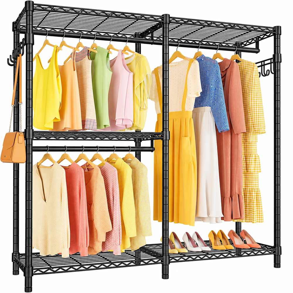 Metal Wardrobe Clothes Rack
