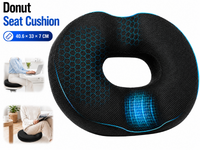 Thumbnail for Donut Pillow Orthopedic Memory Foam Seat Cushion – Tailbone Support Black