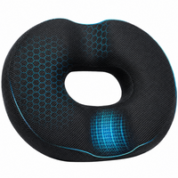 Thumbnail for Donut Pillow Orthopedic Memory Foam Seat Cushion – Tailbone Support Black
