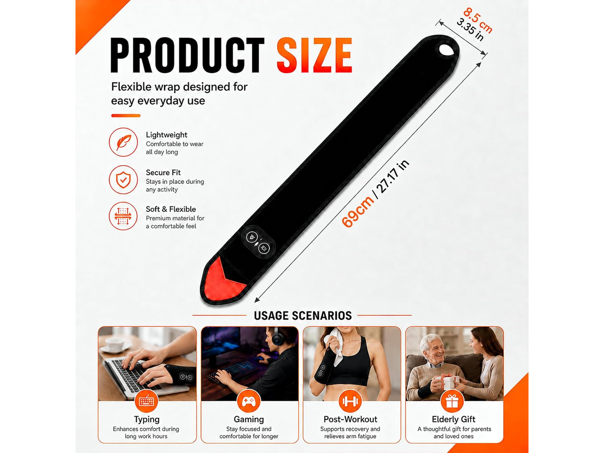 Red Light Therapy Wrist Heating Pad