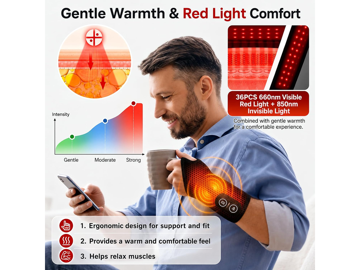 Red Light Therapy Wrist Heating Pad