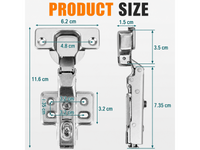 Thumbnail for Soft Close Cabinet Hinges 4 Pack