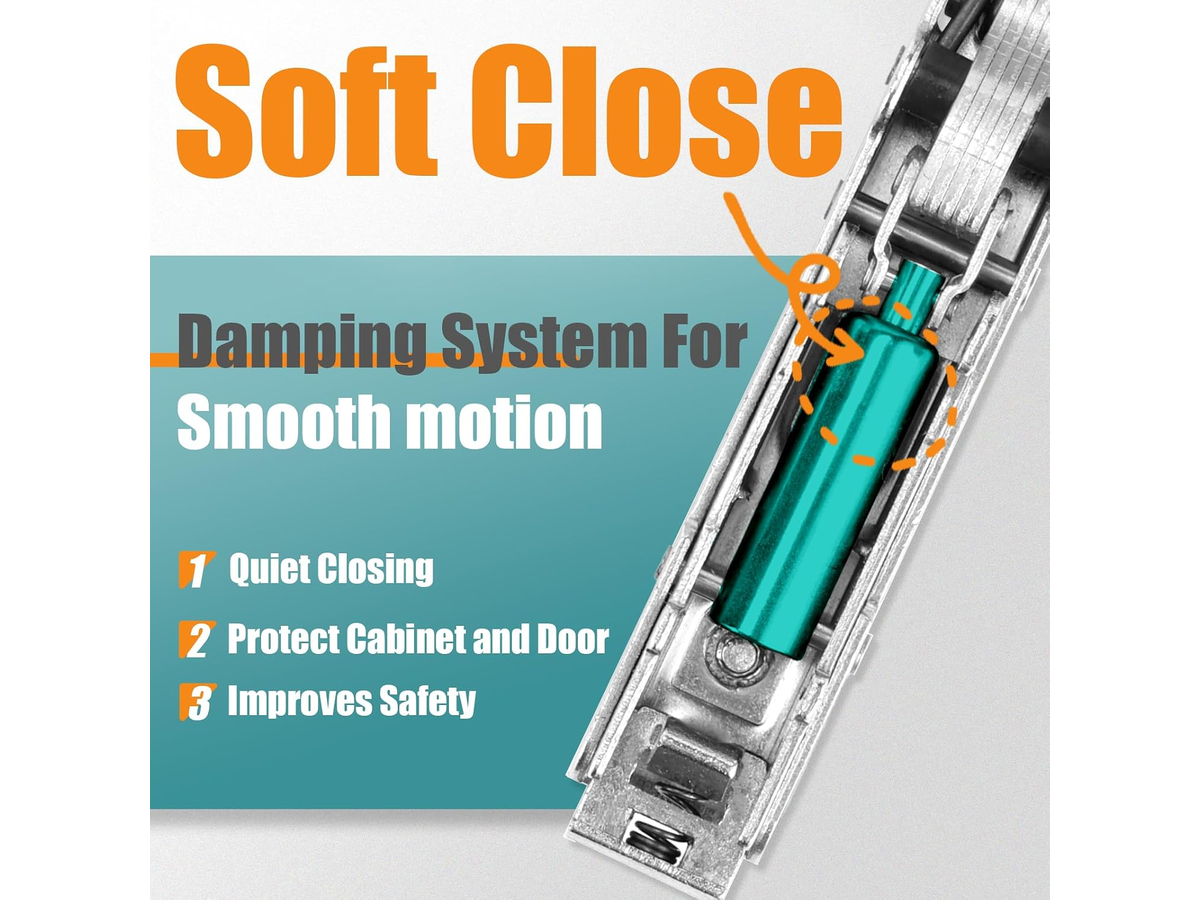 Soft Close Cabinet Hinges 4 Pack