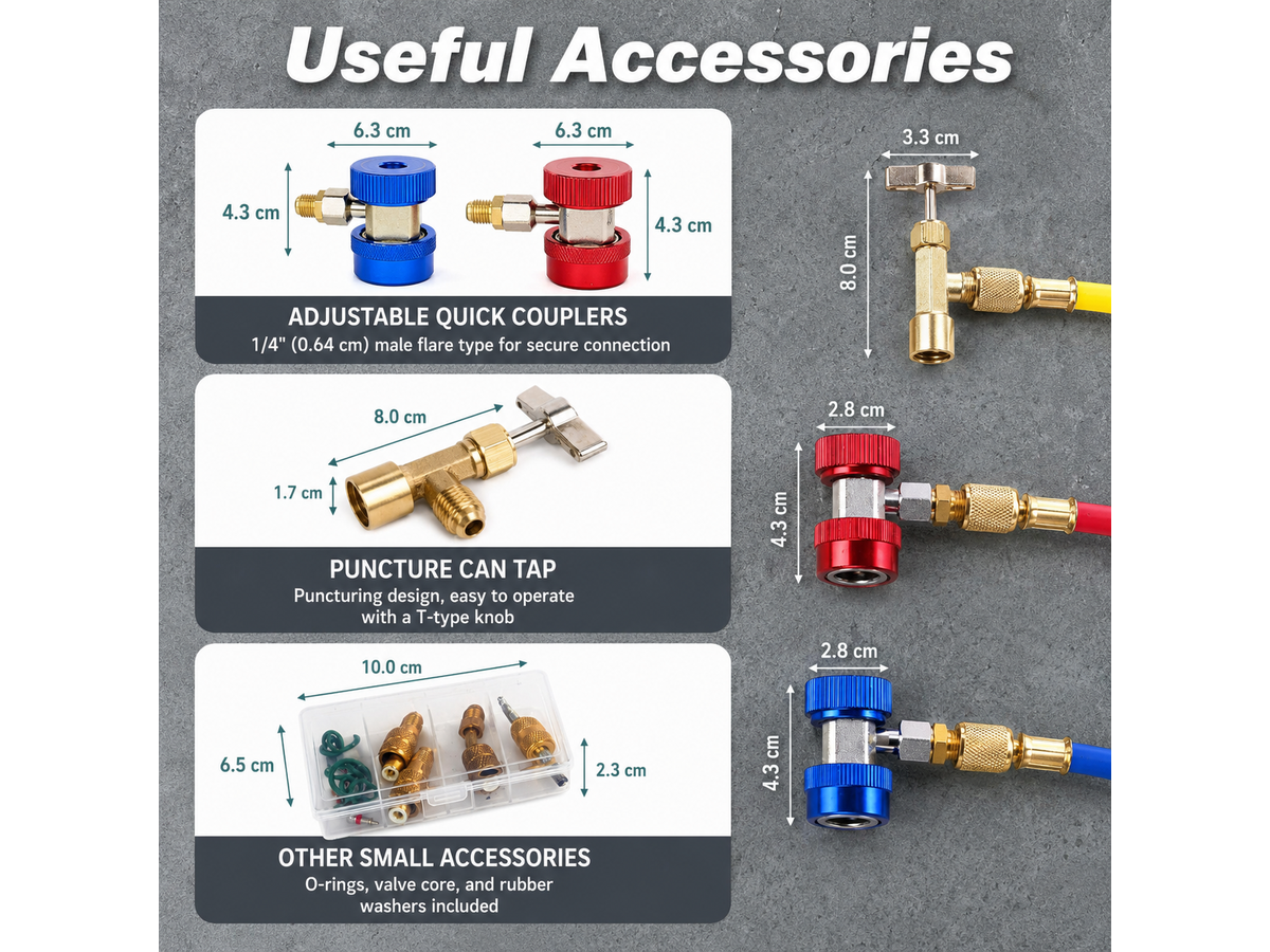 4 Way AC Manifold Gauge Set