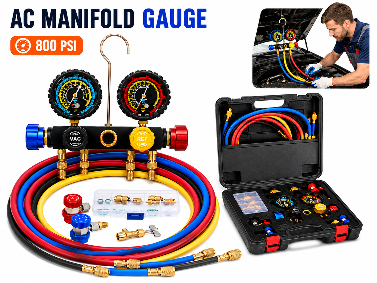 4 Way AC Manifold Gauge Set