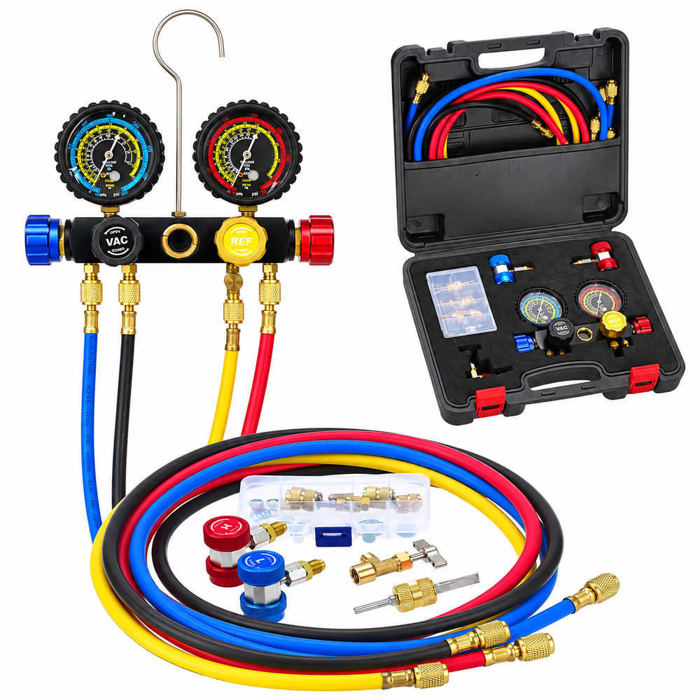 4 Way AC Manifold Gauge Set