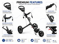 Thumbnail for Wheel Golf Trundler Folding Golf Trolley