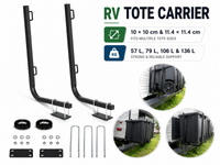 Thumbnail for Camper RV Bumper Mount Tote Tank Carrier Rack