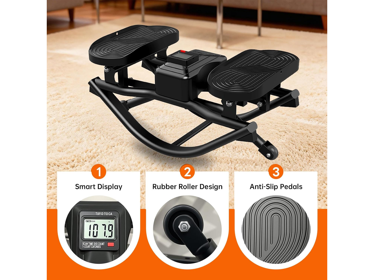 Rock Stepper with Resistance Bands Digital Display
