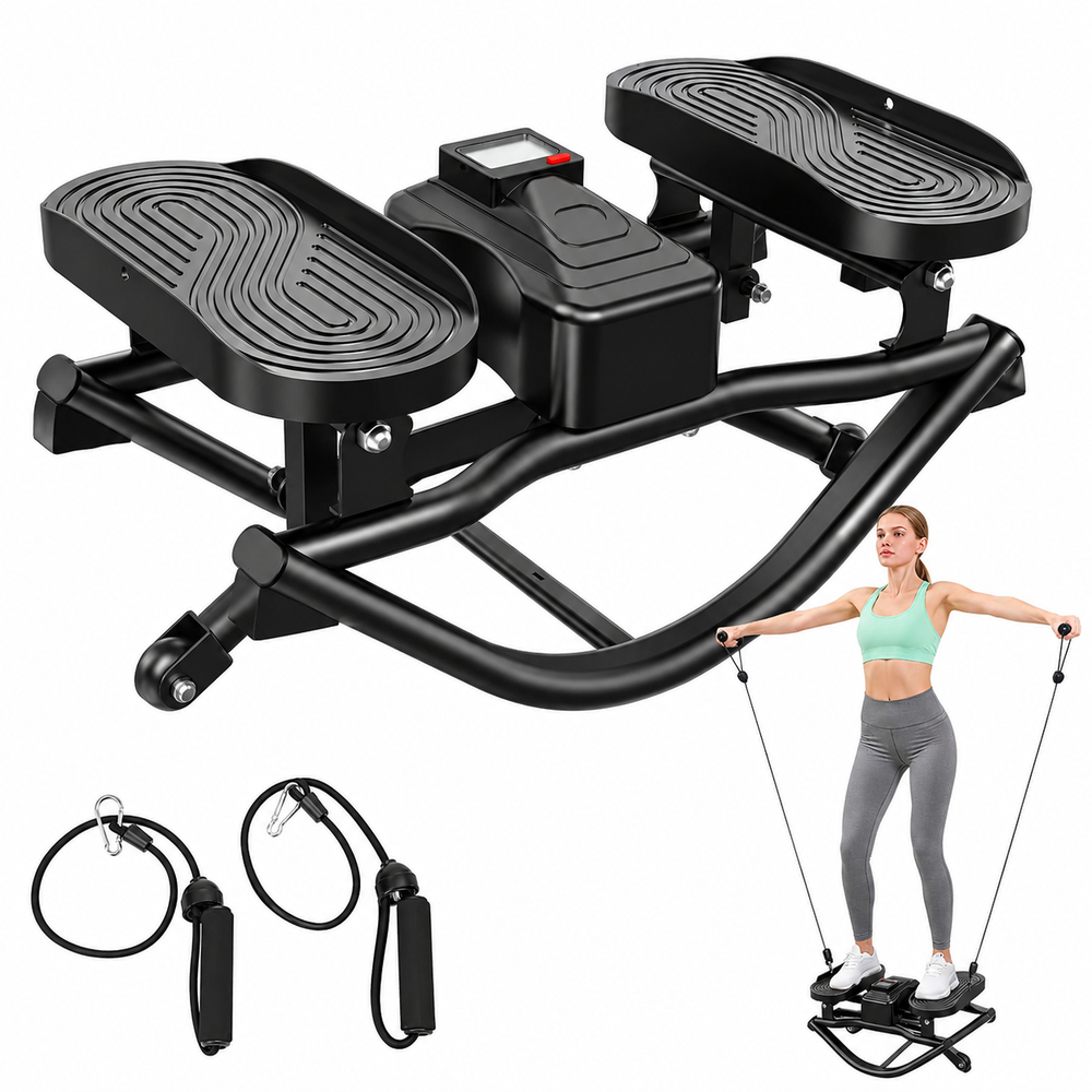 Rock Stepper with Resistance Bands Digital Display